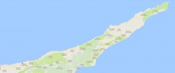 Follow The Yellow Highlighted Road, From Esentepe to DipKarpaz.