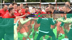 KKTC celebrating after their semi-final win over Padania