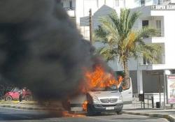 Dolmuş on fire this morning
