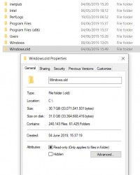 W10.OLD.JPG (58.98 KiB) Viewed 27642 times 31 GB in my W10.Old folder!