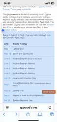 Public holidays