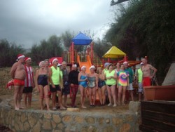 Swimmers at Shayna - some in fancy dress